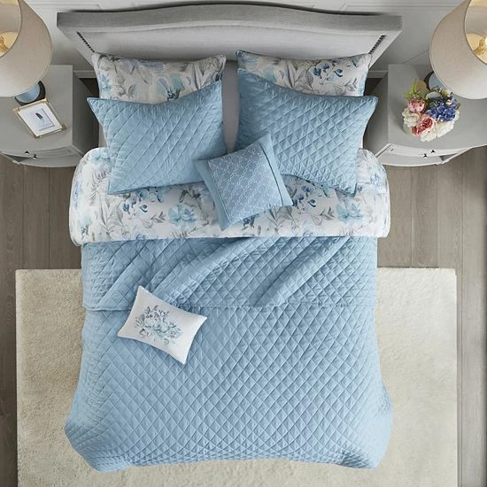 Madison Park Zayden Printed Seersucker Comforter And Coverlet Set - Image 2