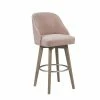 Madison Park Walsh 30" Bar Stool With 360 Degree Swivel Seat Blue