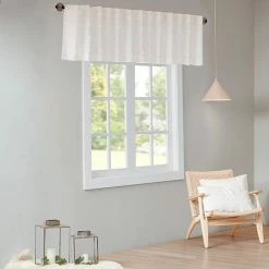 Madison Park Maize Jacquard Pom Pom Window Valance Pink