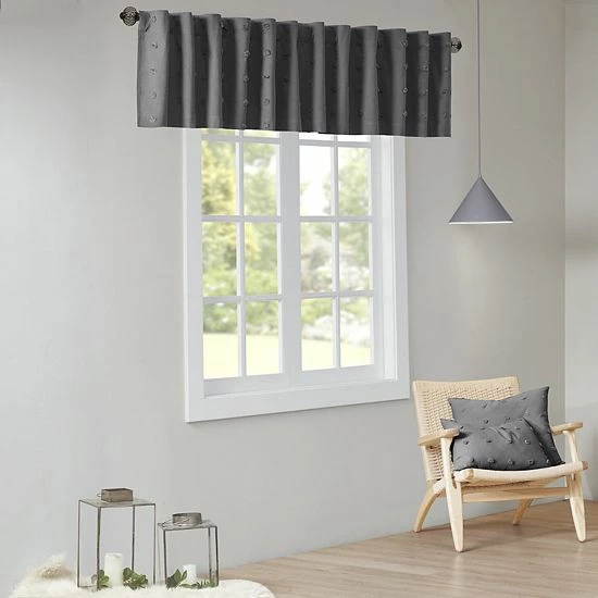 Madison Park Maize Jacquard Pom Pom Window Valance Pink - Image 5