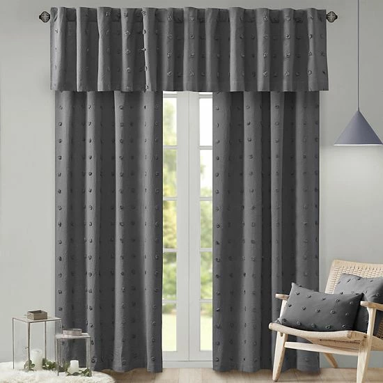 Madison Park Maize Jacquard Pom Pom Window Valance Pink - Image 6