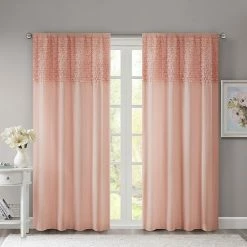 Madison Park 1-pack Kylie Reversible Window Curtain Pink