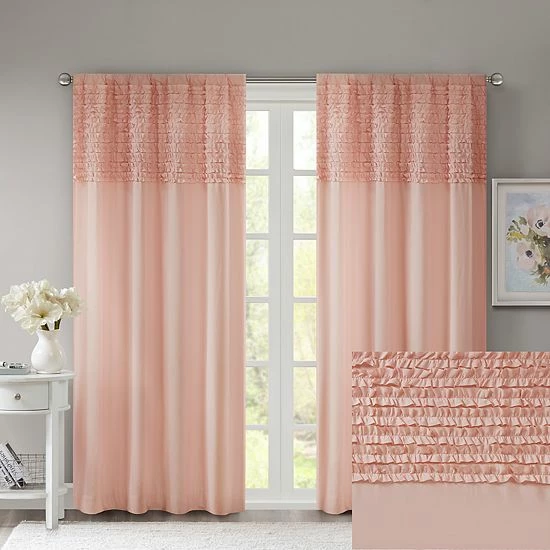 Madison Park 1-pack Kylie Reversible Window Curtain Pink - Image 4