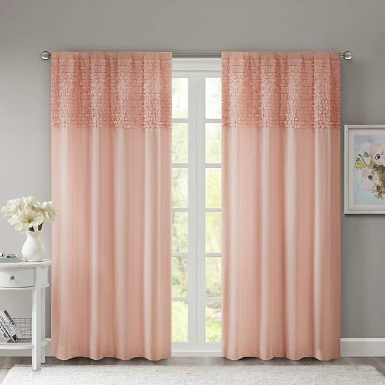 Madison Park 1-pack Kylie Reversible Window Curtain Pink - Image 7