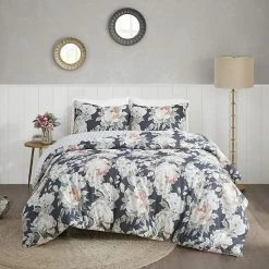 Madison Park Kalina Cotton Printed Reversible Duvet Cover Set