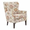 Madison Park Halford Accent Wingback Chair Natural
