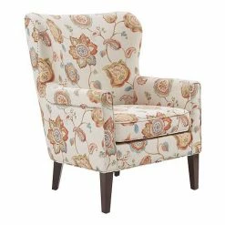 Madison Park Halford Accent Wingback Chair Natural