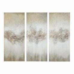 Madison Park Luminous Hand Painted Heavy Textured Canvas Wall Decor 3-piece Set Taupe