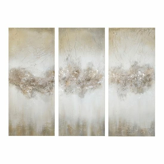 Madison Park Luminous Hand Painted Heavy Textured Canvas Wall Decor 3-piece Set Taupe - Image 10