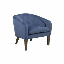 Madison Park Cora Velvet Button Tufted Upholstered Mid-Century Accent Chair