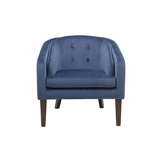 Madison Park Cora Velvet Button Tufted Upholstered Mid-Century Accent Chair - Image 3