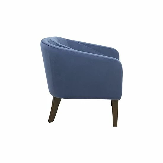 Madison Park Cora Velvet Button Tufted Upholstered Mid-Century Accent Chair - Image 4