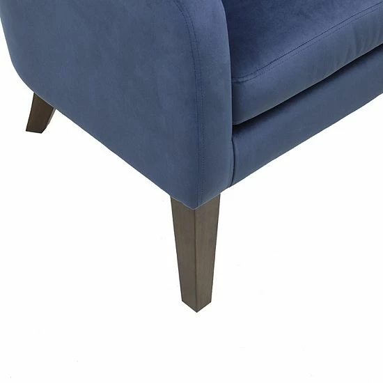 Madison Park Cora Velvet Button Tufted Upholstered Mid-Century Accent Chair - Image 9