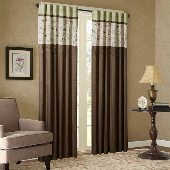 Madison Park 1-Panel Estella Light Filtering Embroidered Window Curtain - Image 2