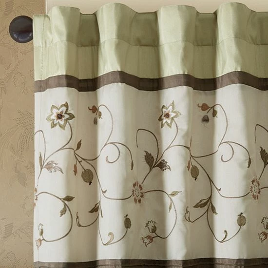Madison Park 1-Panel Estella Light Filtering Embroidered Window Curtain - Image 3