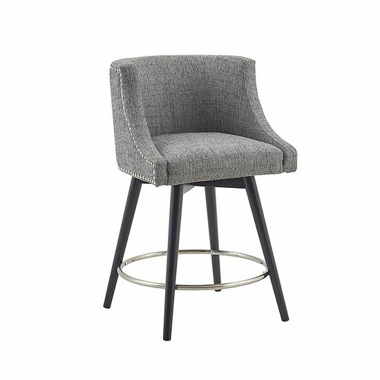 Madison Park Quarry Swivel Counter Stool Gray - Image 10