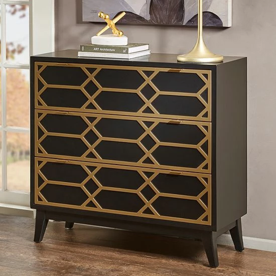 Madison Park Gabrielle 3-Drawer Accent Cabinet White - Image 2