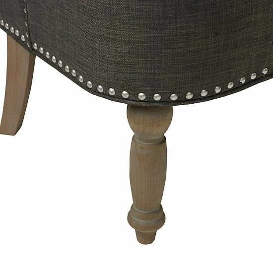 Madison Park Berkley Settee Loveseat Charcoal - Image 4