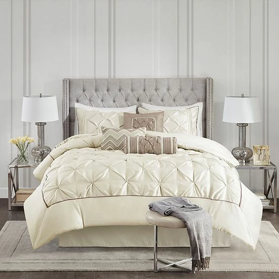 Madison Park Vivian Tufted 7-pc. Comforter Set Gray - Image 14