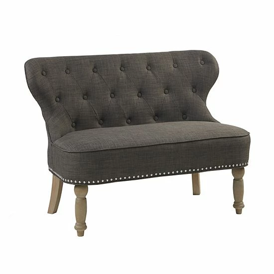 Madison Park Berkley Settee Loveseat Charcoal - Image 7