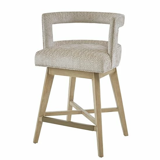 Madison Park Crimson Swivel Counter Stool Cream - Image 10