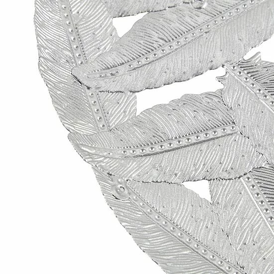 Madison Park Rosalie Feather Painted Round Iron Wall Decor 3-piece Set Gray - Image 5