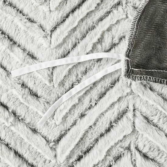 Madison Park Adelyn Back Print Brushed Faux Fur Duvet Cover Set With Shams - Image 6