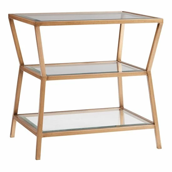 Madison Park Zoey Gold Finish End Table