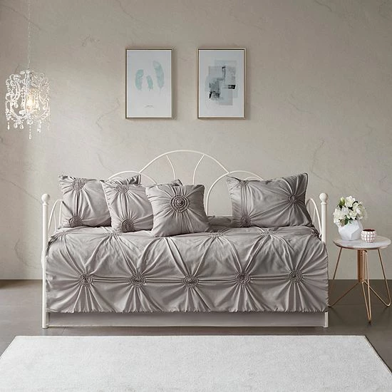 Madison Park Lorilyn 6-piece Daybed Cover Set Dark Gray - Image 9