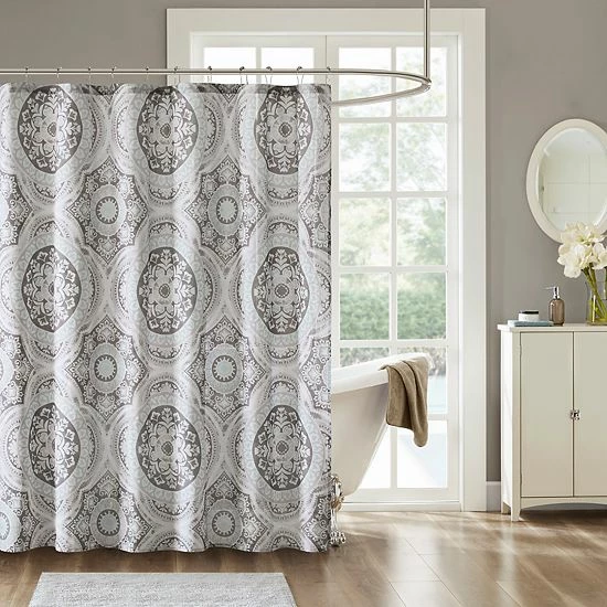 Madison Park Torin Cotton Printed Shower Curtain