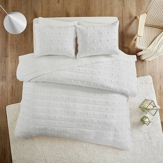 Madison Park Maize Cotton Jacquard Coverlet Set Ivory - Image 2