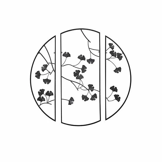 Madison Park Gold Finish Gingko Leaves Wall Decor 3-piece Set - Image 3