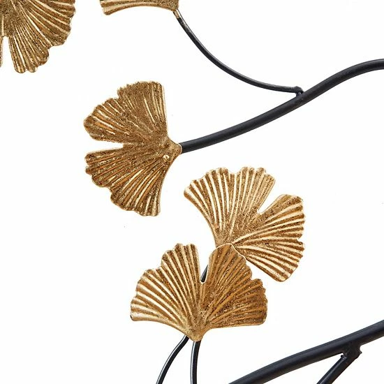 Madison Park Gold Finish Gingko Leaves Wall Decor 3-piece Set - Image 4