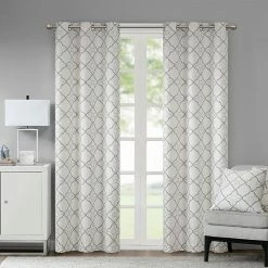 Madison Park 2-pack Jax Cotton Duck Light Filtering Window Curtains Gray