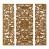 Madison Park Medallion Gold Finish Canvas Wall Art 3-piece Set