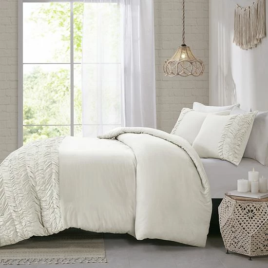 Madison Park Emma Duvet Cover Set With Shams White - Image 10