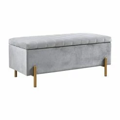 Madison Park Boyden Luxurious Upholstered Storage Bench