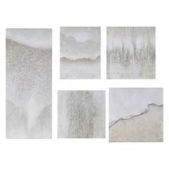 Madison Park Natural Essence Hand Embellished Abstract Glitz Canvas 5-Piece Gallery Set