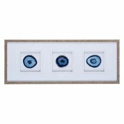 Madison Park Blue Agate Trio Framed Wall Art