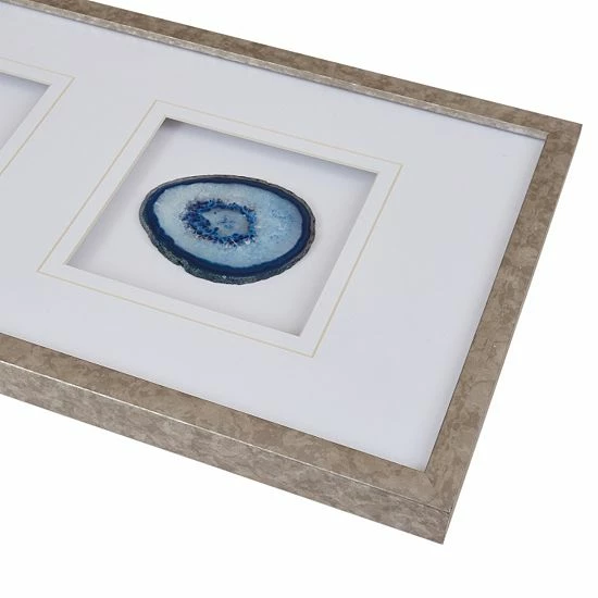 Madison Park Blue Agate Trio Framed Wall Art - Image 3