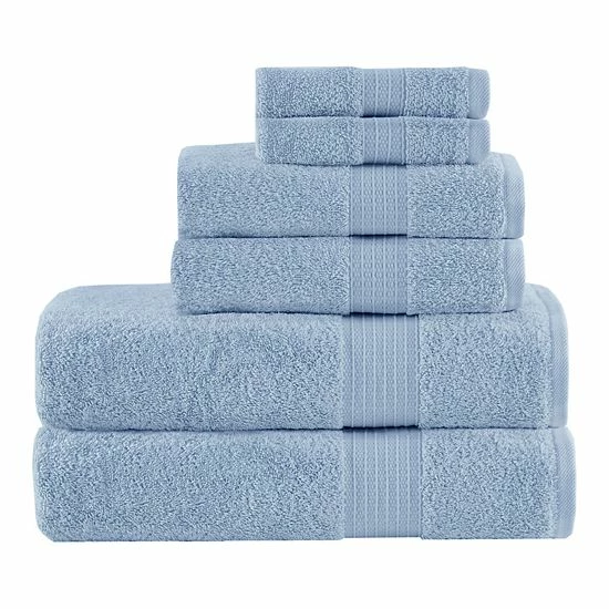 Madison Park Organic Cotton 6-piece Bath Towel Set Navy - Image 14