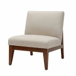 Madison Park Adria Slant Back Wood Accent Chair