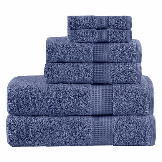Madison Park Organic Cotton 6-piece Bath Towel Set Navy - Image 17