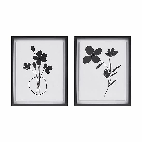 Madison Park Floating Floret Framed Wall Art 2-piece Set