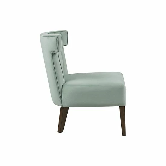 Madison Park Rile Velvet Upholstered Armless Accent Lounge Chair - Image 3