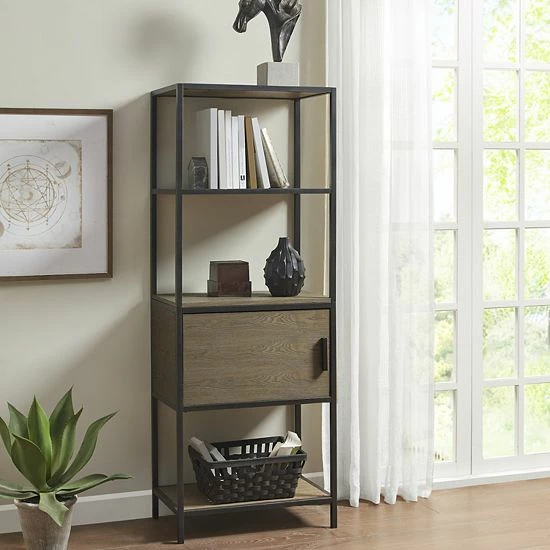 Madison Park Pagosa 3-Shelf Bookcase & Lower Storage Cabinet Set - Image 2