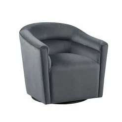 Madison Park Rileigh Upholstered Barrel Swivel Arm Chair