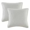 Madison Park Mansfield Quilted 2-piece Square Throw Pillow Set Gray