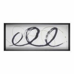 Madison Park Abstract Contrast Black Framed Graphic Wall Art