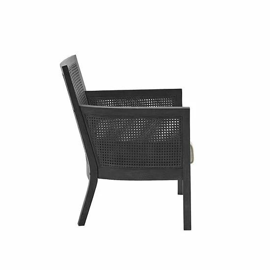 Madison Park Blaine Cane Armchair Tan Espresso - Image 4